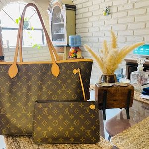 Like New Louis Vuitton Neverfull MM with box bags and receipt!